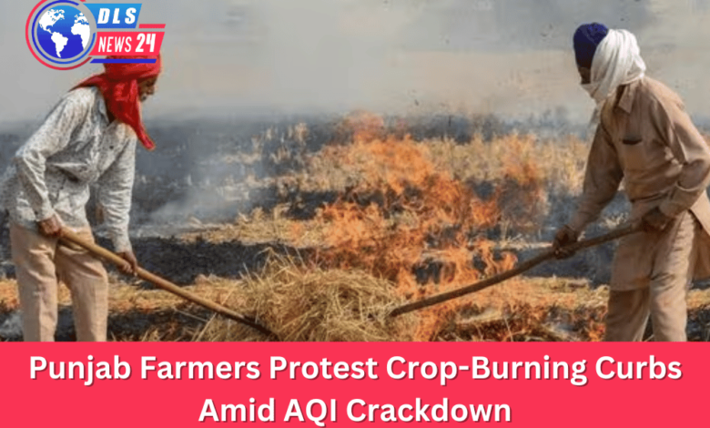 Punjab Farmers Protest Crop-Burning Curbs Amid AQI Crackdown