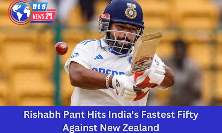 Rishabh Pant Smashes India's Fastest Fifty Against New Zealand