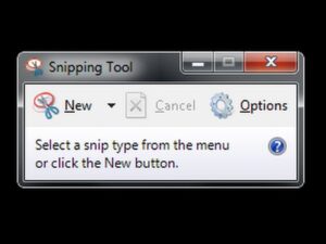 Using The Snipping Tool